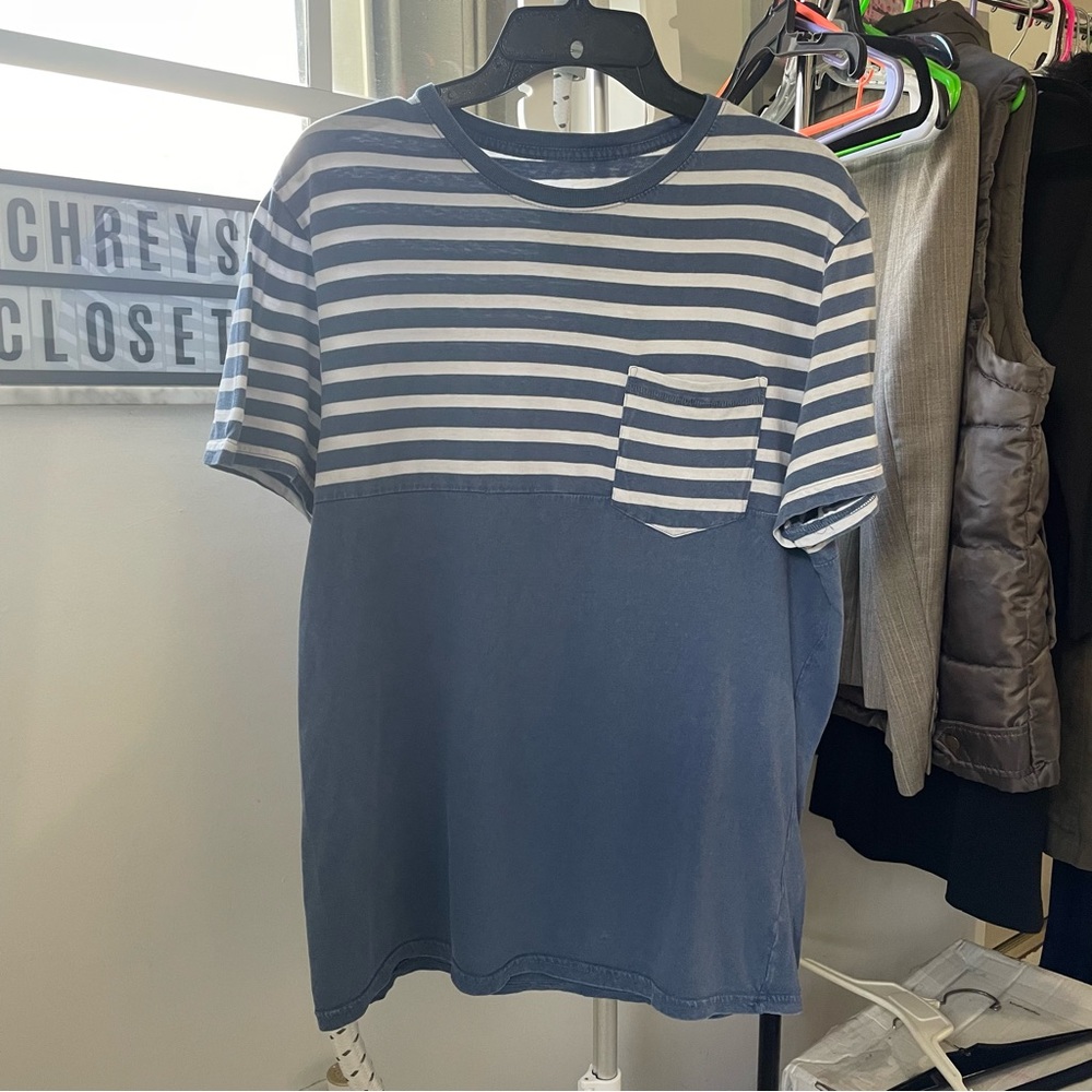 Mens Goodiellow t shirt blue white size medium